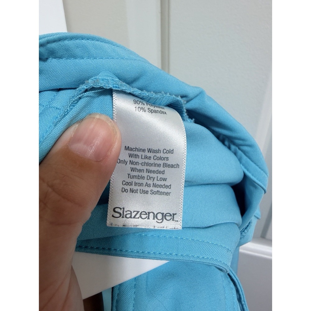 Slazenger Golf Shorts Womens 4 Blue Turquoise Chino Hydro-Dri Moisture Wicking - Picture 6 of 6